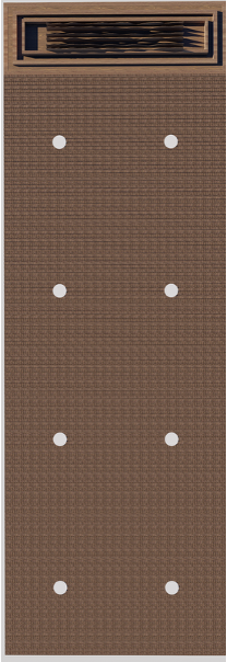 Rendering of the wooden-beam false ceiling